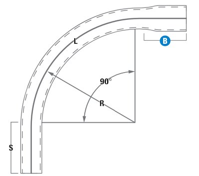 Schedule 40 - 90° (Bell End) drawing